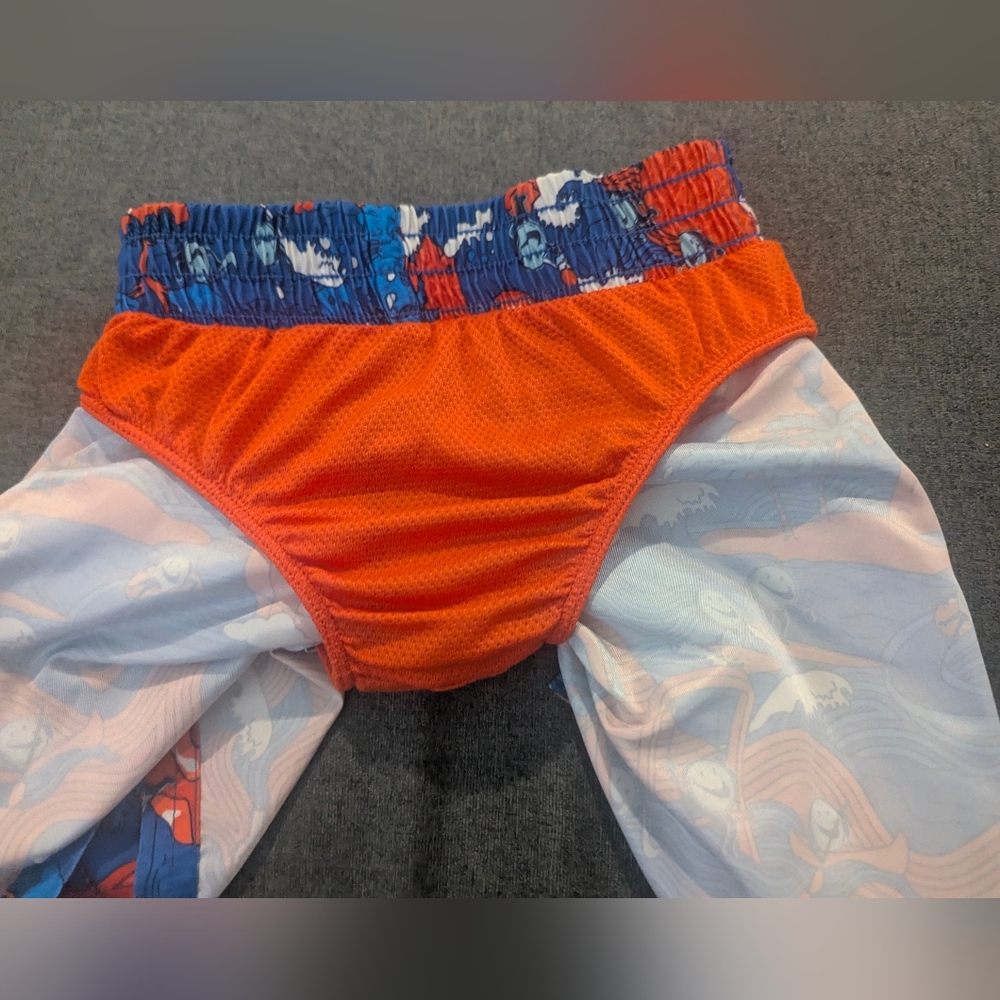 Nike Blue and Red Graphic Swim Shorts - Picture 3 of 4